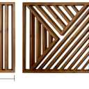 Musanpou Wooden Geometric Home Wall Decor Slatted Wood Design Wall SculptureSet of 3 Wood Wall Art decorateBoho Bathroom Bedroom Living Room rustic Home Decoration