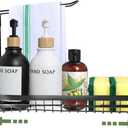 DINEST Expandable Kitchen Sink Caddy Organizer, Stainless Steel Over Sink Sponge, Bottle, Dishcloth, BrushTowel Holder, Rustproof Non-Slip - Small