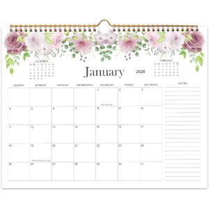 2026 Wall Calendar, Tempomind Calendar 2026, 18 Month Wall Calendar January 2026 to June 2027, 14" x 10.5" Aesthetic Hanging Calendar for Home Office School, Floral