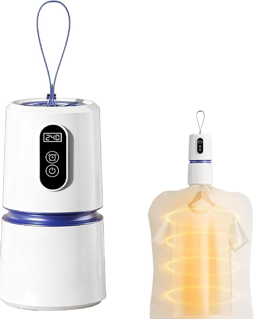 Portable Clothes Dryer Mini Dryers for Apartment RV Travel Small Electric Quiet Compact Fast-Drying Machine with Dry Bag & Adjustable Timer