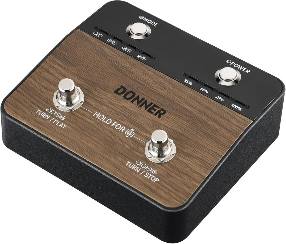 Donner Wireless Page Turner Pedal Teleprompter App Control Foot Pedal for Tablets Phones Rechargeable (Brown)