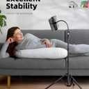 Weilisi Heavy Duty Tablet Tripod Stand 82 Tall, Floor Stand with Remote and Adjustable Gooseneck for Watching/Stream/Recording, Tripod for iPad Pro 12.9/Kindle/iPhone, and All 4.5-13 Tablet/Phone