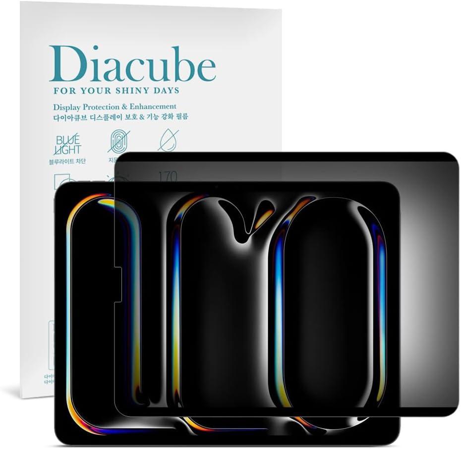 360° 4-Way Magnetic & Nano Adsorption Privacy Screen Protector for iPad Pro 13 Inch M5 2025 / M4 2024 | Detachable, Anti-Spy, Anti-Fingerprint | Works in Both Landscape & Portrait Modes