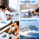 Upgraded 350W Voltage Converter US to Europe for Hair Straightener Shaver Toothbrush CPAP Camera Cell Phone - 220V to 110V Converter for European Travel, Power Converter Adapter Combo with PD Chargers