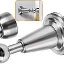 Door Stopper, Magnetic Door Stop, Soft-Catch Magnetic Door Catch, Door Hold Open, Stainless Steel, Brushed Satin Nickel Chrome, Hold Your Door Open Softly, Wall Mount, 1 Pack