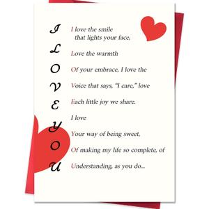 3 x Valentines Day Card,Valentines Day Cards Gifts for Him Her,Valentines Day Card for Husband Wife Boyfriend Girlfriend Men Women Fiance Fiancee