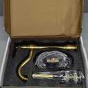 GGStudy 360 Swivel Antique Brass Bathroom Vessel Sink Faucet Single Handle One Hole Matching with Pop Up Drain