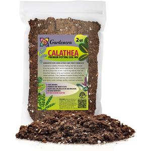 Elevate Your Space with Gardenera's Organic Potting Mix - Tailored for Thriving Calathea Plants and Captivating Leaves - 2 Quart