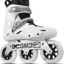 COSMOID TT3 Adult Inline Skate - COSMOID High Performance Roller Skates Blades for Women & Men, 3 Wheels 110mm Metal Frame, Indoor Outdoor and Fitness Grey, Size (USM7-7.5/ USL7.5-8)