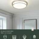 16 inch Close to Ceiling Light Fixtures, Brushed Nickel Farmhouse Ceiling Light with 3 Light for Laundry Kitchen Bedroom Bathroom, CL4822-3W-BN