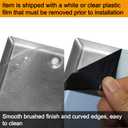 [5 Pack] BESTTEN Oversized Decorator Metal Wall Plate with Plastic Film, Oversize Decor Receptacle Outlet Cover, Corrosion-Resistant Stainless Steel Switch Cover, Brushed Finish, Silver