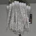 Brightown Smart Icicle Lights for Outside, 62.4ft with 40 Tubes 200 LED Color Changing Icicle Christmas Lights Decoration, APP Controlled Customize Display DIY Dynamic Waterproof Connectable