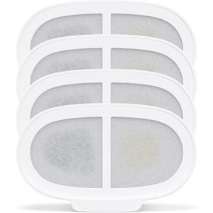 PAWGETHER 4 Pcs Cat Water Fountain Filter Compatible with 67oz / 2L Dog Water Fountain P3/P3s/P3SU Pet Water Fountain Replacement Filter