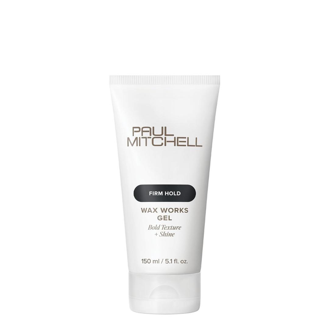 Paul Mitchell Wax Works Hair Gel, Flexible Hold, Bold Texture + Shine, For All Hair Types, 5.1 fl. oz