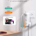 Surge Protector Outlet Extender with Rotating Plug, 6 AC Multi Plug Wall Outlets and 4 USB Ports, 1800 Joules, Swivel Power Strip Electrical Splitter for Home Decor Apartment Dorm Room Essentials
