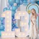 Light Up Numbers 4FT, Number 13 Light Up Sign Marquee Numbers 4 Feet Tall, Large 13 Marquee Number for 13th Birthday Party Decorations Mosaic Nmero