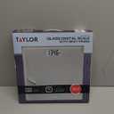 Taylor Digital Scales for Body Weight, 350 LB Capacity Bathroom Scale, 11.0 x 11.0 Inch Durable Glass Platform, Battery Powered, Easy to Read, Gray