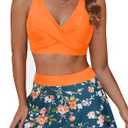 Aqua Eve Two Piece Bikini Skirt Swimsuit - 2 Piece Bathing Suits for Women High Waisted with Pockets 2025 Swimwear L