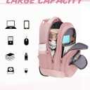 MATEIN Rolling Backpack for Women, 17 Inch Travel Laptop Backpacks with Wheels, Large Carry On Business Luggage Roller Backpack, Waterproof Trolley Suitcase Overnight College Work Computer Bag, Pink