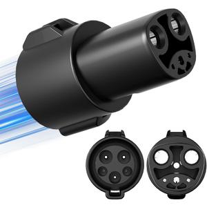 J1772 to Tesla Charger Adapter,for Tesla Model-3/Y/X/S with Safety Certified Charger Connecting Charging Adapter, Max 80A 250V Fast Charging,IP65 Waterproof,Optimal Fit,Easy Setup[Only for Tesla Car]