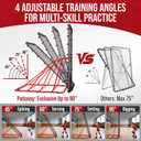 Volleyball Rebounder Net 4x7FT, Large Stability Base Training Equipment