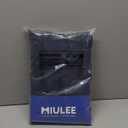 MIULEE Navy Blue Linen Curtains 84 Inch Length 2 Panels for Bedroom Living Room, Soft Thick Linen Textured Natural Window Drapes Semi Sheer Light Filtering Back Tab Rod Pocket Burlap Look Decor