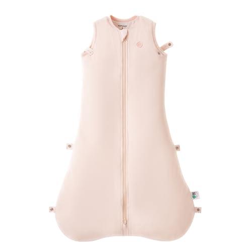 Momcozy Sleep Sack for Toddler 12–24 Months, 1.5 TOG Baby Wearable Blanket with Supportive Plush Filling, Two-Way Zipper for Easy Diaper Changes, Snap-Fit Design for Growing Toddlers, Large, Pink