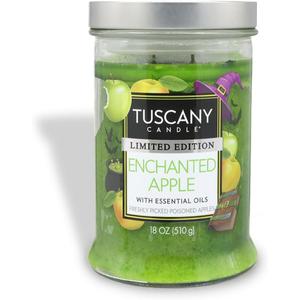 Tuscany Candle Enchanted Apples: Caramel & Poisoned Apple Scented Halloween Candle, 18 oz