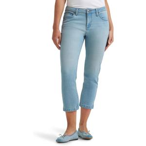 Lee Women's Legendary Straight Capri Jean (Blue, M)