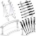 Teling 4 Pieces Pen Display Stand Acrylic pen Holder Clear Pen Stand Rack Organizer Nail Brush Holder Stand for Make Up Brush