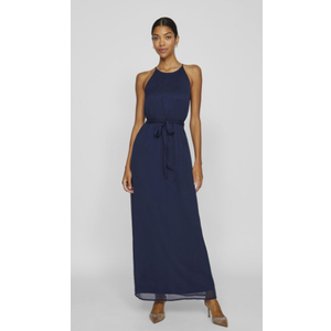  Halter Neck Maxi Dress, Navy Blue (Size 140)