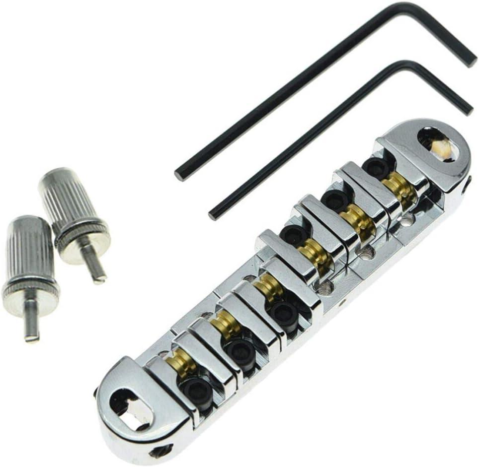 Chrome LP Electric Guitar Tune-o-matic Roller Saddle Bridge for Les Paul SG
