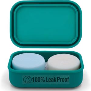 Enhanced Leak Proof Travel Soap Case, AIMAIAIMAI Silicone Soap Container with Draining Layer, Portable Bar Soap Holder for Bathroom, Camping, Gym, Easy to Clean (Green)