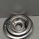 Drip Pan Electric Stove Burner Covers for Whirlpool W10278125 W10196405 W10196406, 4 Pack (3) 6" & (1) 8"