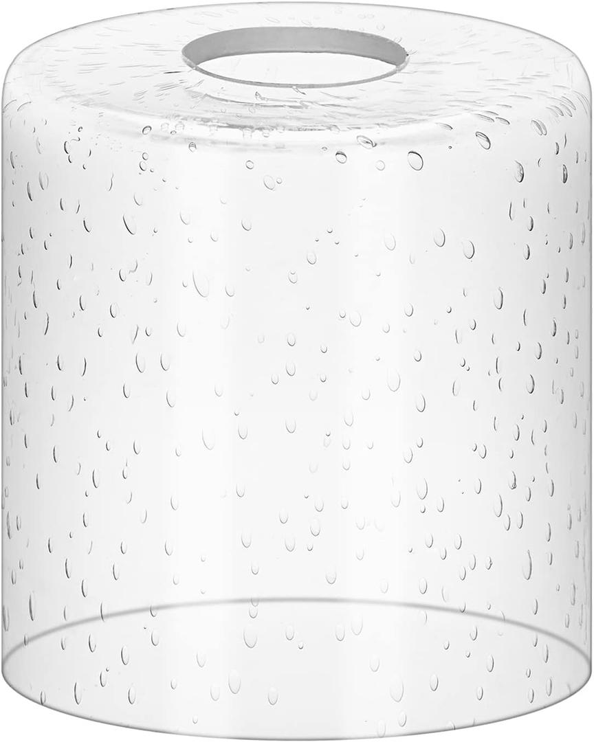 1 Pack Seed Glass Shade Cylinder, Glass Lamp Shade Replacement Shade for Pendant light, Floor lamp, Desk lamp, Wall Sconces and Bathroom Light Fixtures