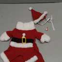 Pet Christmas Costumes, Dog Santa Claus Hoodies Outfits Cat Xmas Costume Pet Cosplay Clothes with Pendant for Small Dogs Cats (S)