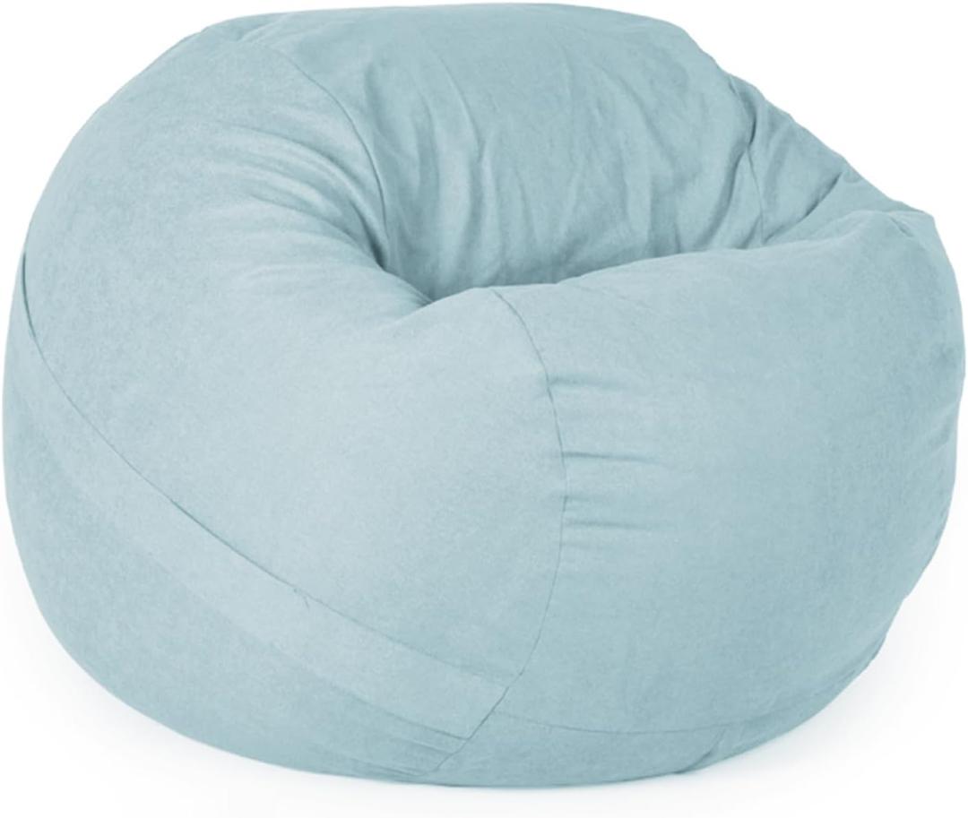 YuppieLife Big Durable Bean Bag Chairs Cover for Adults(Just Cover,No Filler) 4Ft Machine Washable Large Size Sofa Cover (Light Blue)
