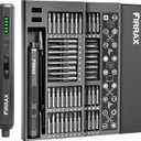 Mini Electric Screwdriver Set, FIRRAX 76-in-1 Small Electric Precision Screwdriver Cordless with 5 Torque Settings, 64 Bits, LED Lights, Power Screwdriver Repair Tool Kit for PC Phone Camera