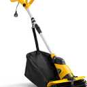 boldworks Electric Power Broom Artificial Turf Sweeper Outdoor Turf Cleaner Machine | 17" Grass Cleaning Brush Height Adjustable 30L Collection Bag Handheld Lighweight Ideal to Clean Corners and Edges