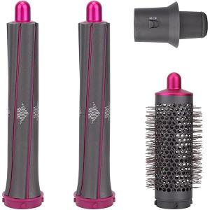 Long Barrels Attachment and Round Brush Attachment for Dyson Airwrap, for Professional Barrels Curl and Wave Curl