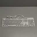 YSCP Typewriter Style Mechanical Gaming Keyboard RGB Backlit Wired with Blue Switch Retro Round Keycap 104 Keys Keyboard (White 104 Keys RGB)