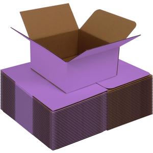 Purple 8x8x4 Shipping Boxes, 30 Pack Small Boxes for Shipping, Small Mailing Cardboard Boxes for Packaging
