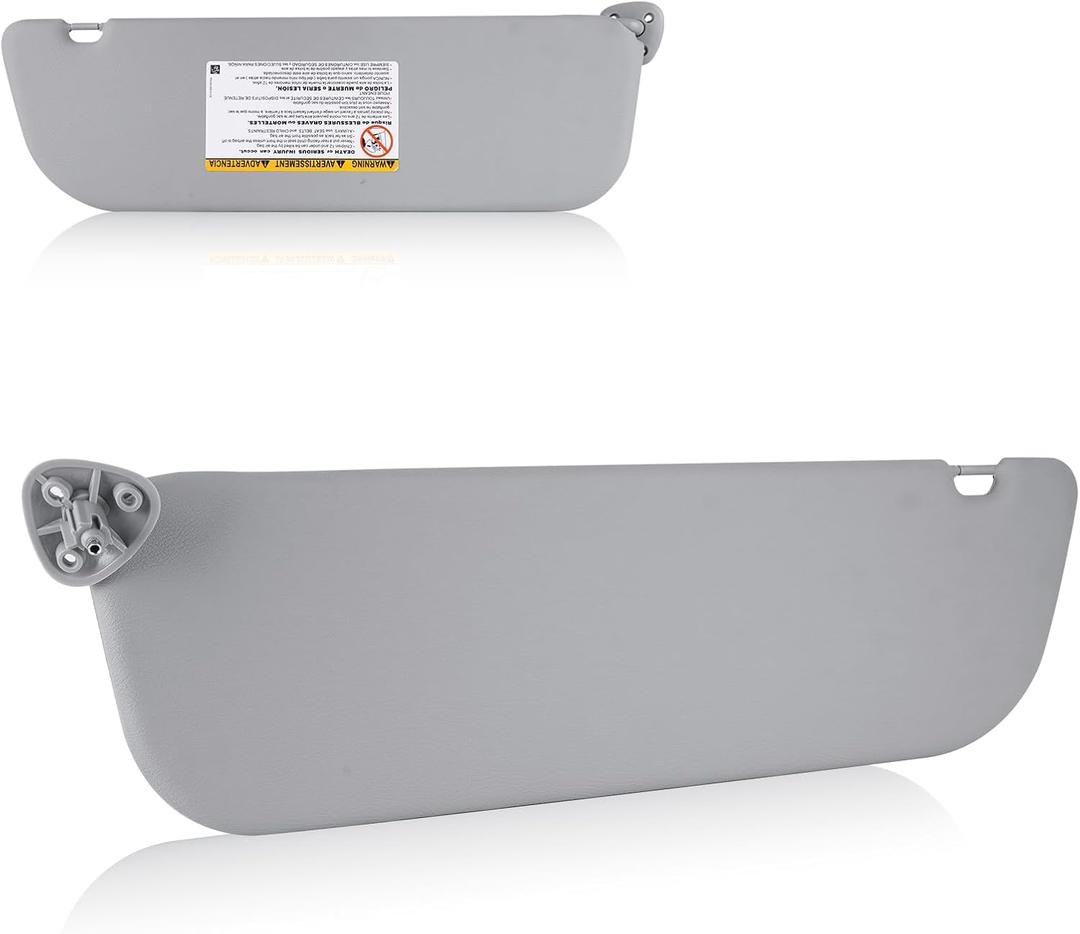 Left Driver Side Sun Visor Fit for Ford E150 E250 E350 Van 2009 2010 2011 2012 2013 2014, Without Light Replace for 9C2Z-1504105-FA Gray