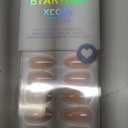 BTArtbox Press On Nails Almond - Short Nude Natural Nails Press Ons, Glue On Nails for Wedding Birthday Gift, Supremely Fit & Glossy Stick On Nails in 16 Sizes - 32 Nail Kit, Nudies