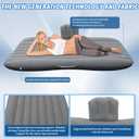 Onirii Inflatable Car Air Mattress Back Seat Bed with Air Pump,53" (L) x 32.6" (W) Portable Thickened Car Travel Camping Sleeping Air Mattress Blow Up Bed for Small Compact Car SUV