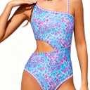 TUONROAD Girls One Piece Swimsuits Adjustable Strap Swimwear with Bra Bathing Suit for Girl 7-14Y