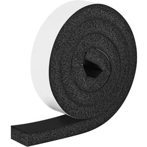 Foam Strips with Adhesive, 2 Inch Wide X 1 Inch Thick, Neoprene Weather Stripping High Density Foam Closed Cell Tape Seal for Doors and Windows Insulation, Total 6.5 Feet Long