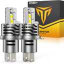 FAHREN Latest & Brightest H4 LED Bulbs, (1,200%) 12X 80,000LM Extreme Brightness 9003 bulb, 6500K Cool White, 1:1 Min Size,IP68 Waterproof Fog Bulbs,Pack of 2,Plug-N-Play.