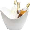 Insulated Ice Bucket for Parties 8L, Large Champagne Bucket for Cocktail Bar, Acrylic Ice Tub White