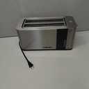 Mueller UltraToast Full Stainless Steel Toaster 4 Slice, Long Extra-Wide Slots for Bagels and Waffles, 6 Browning Levels, LED Display, Cancel/Defrost/Reheat Functions & Removable Tray, Kitchen Gadgets